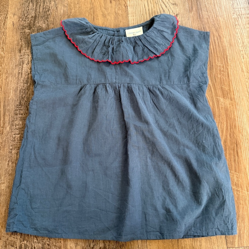 Louis Louise Paris blue botique ruffle neck sleeveless top 8